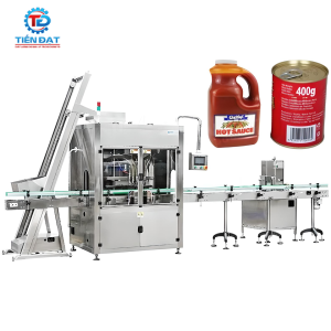 Máy đóng chai nước sốt, mứt tự động