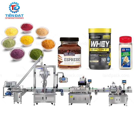 Dây chuyền đóng gói lọ bột tự động 40 chai/phút LD-PAF01