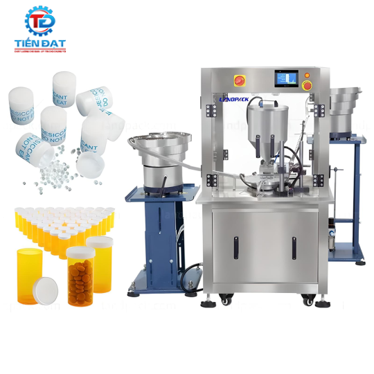 Máy đóng gói lọ hút ẩm silica gel