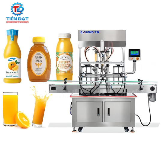 Máy chiết rót đóng chai nước hoa quả năng suất 500-5000 chai/h