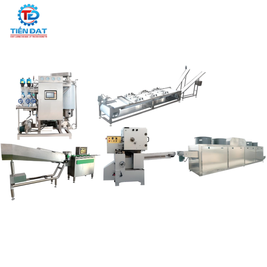 Dây chuyền sản xuất kẹo cứng có nhân tự đông TY400