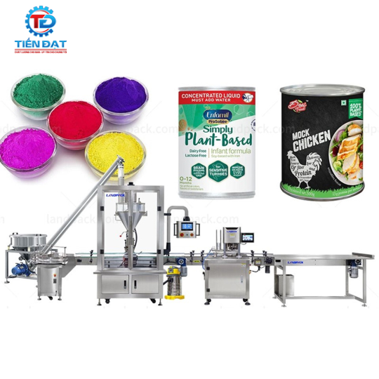 Dây chuyền đóng gói bột hộp thiếc tự động