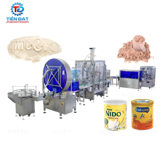 Dây chuyền đóng hộp sữa bột tự động