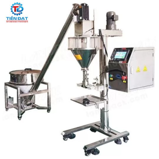 Máy chiết rót bột định lượng trục vít bán tự động