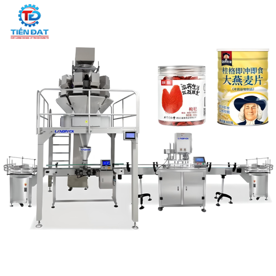 Máy định lượng và chiết rót hộp kẹo tự động